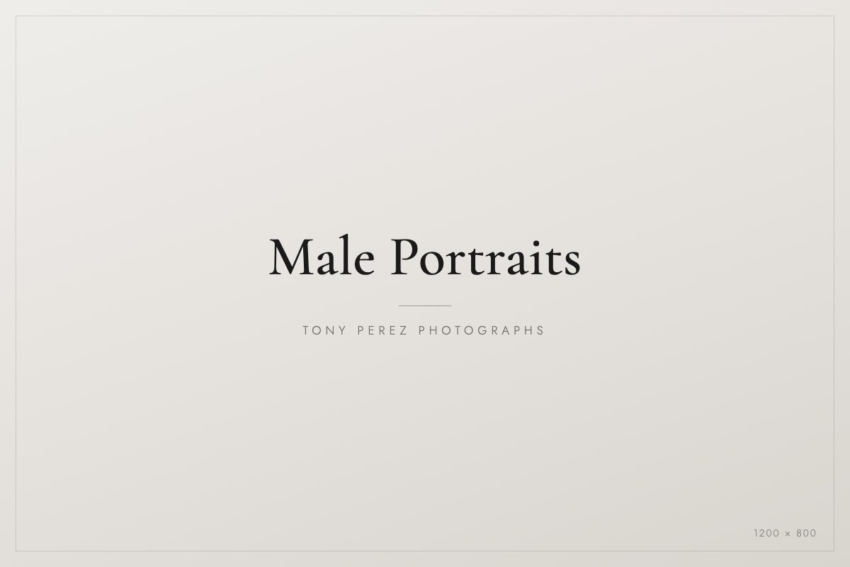 Male Portraits portfolio cover