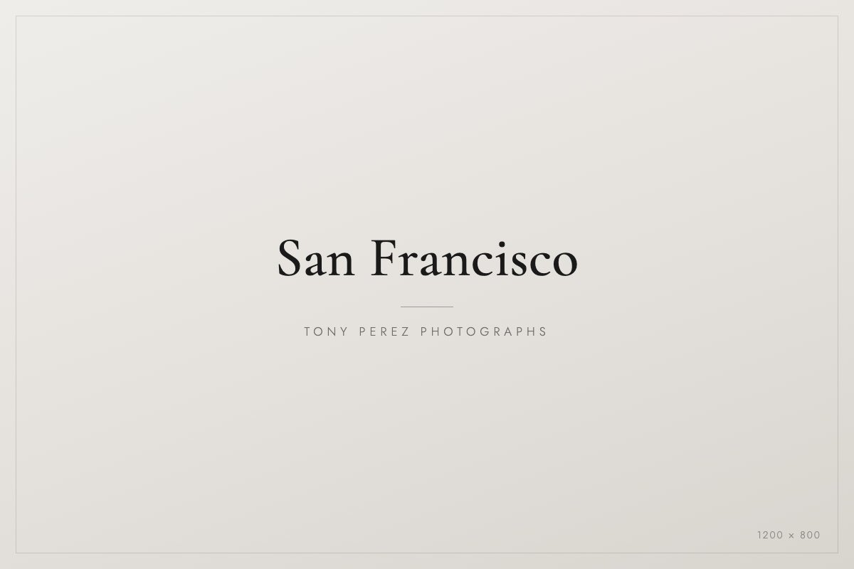San Francisco portfolio cover